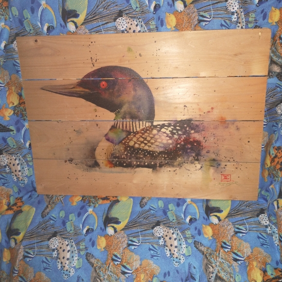 UNIQUE AND PHENOMENAL WILE E WOOD "" THE LOON" WOOD ART - Picture 8 of 9